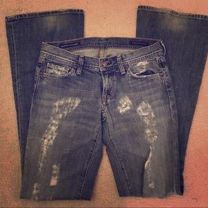 Citizens of Humanity distressed flare denim